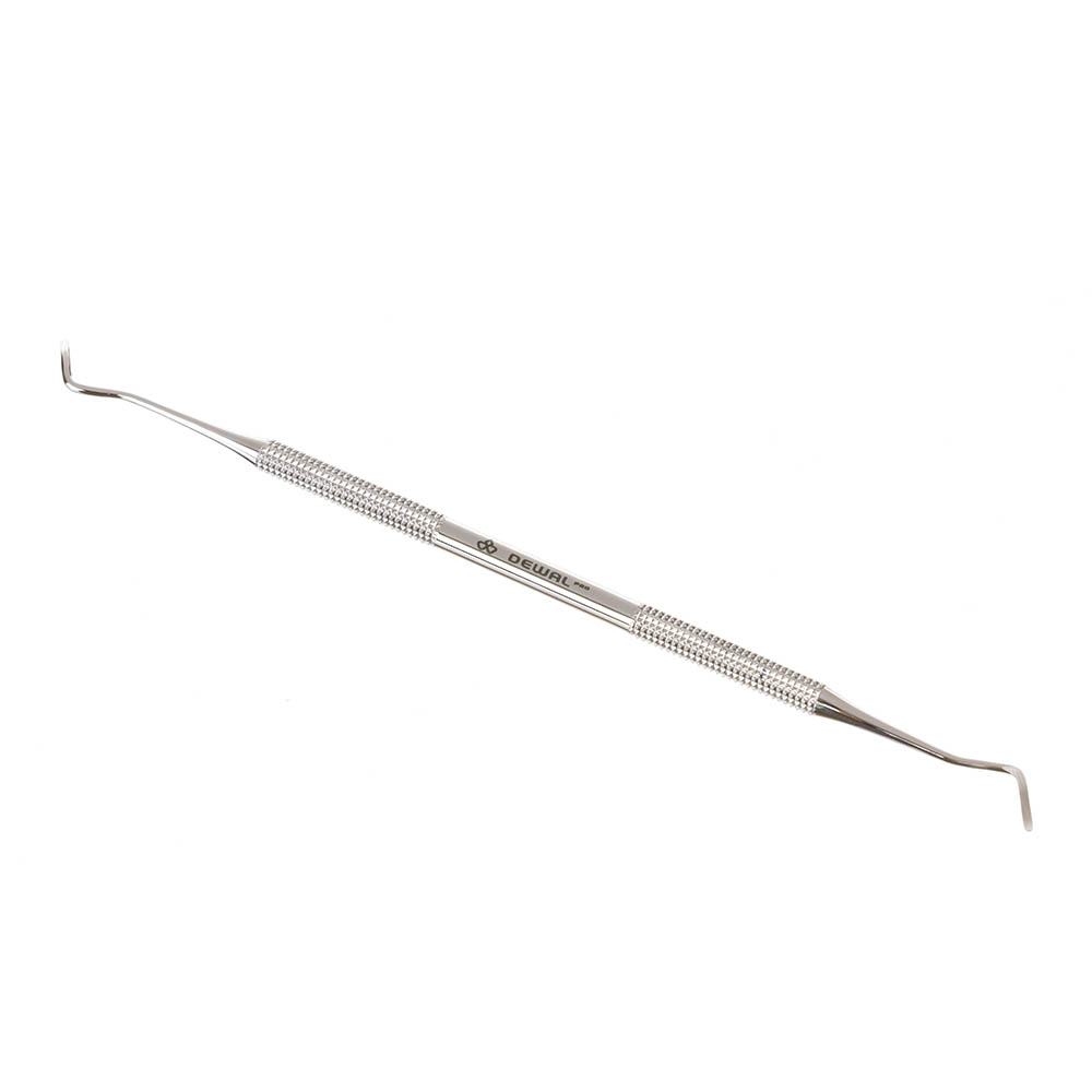 Кюретка двусторонняя DEWAL расчёска малая с нескользящей ручкой 8 х 6 см бело зелёная