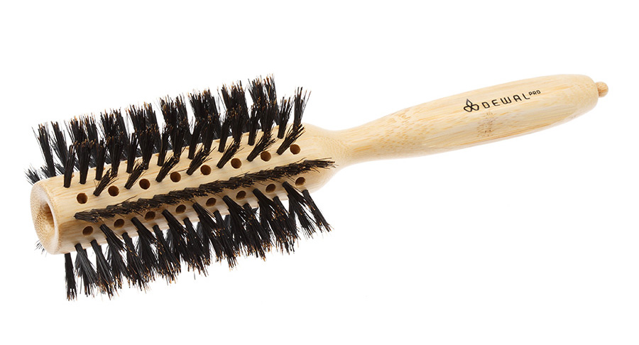 Брашинг BAMBOO DEWAL брашинг hairway style на деревянной основе натуральная щетина белые штифты 18 мм 06027