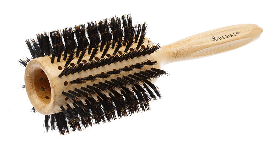 Брашинг BAMBOO DEWAL hairway брашинг style на деревянной основе натуральная щетина белые штифты 22 мм