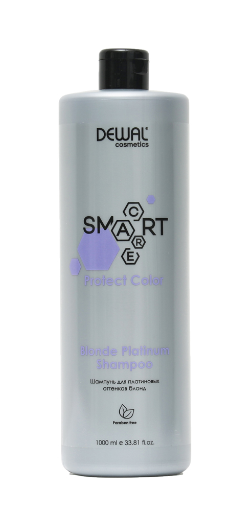 Шампунь для светлых волос SMART CARE Protect Color Blonde Platinum Shampoo DEWAL Cosmetics дневной шампунь для волос с коллагеном treecell day collagen shampoo morning 360мл
