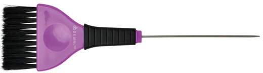 Кисть для окрашивания волос DEWAL крючок для вязания с силиконовой ручкой d 5 мм 14 см фиолетовый