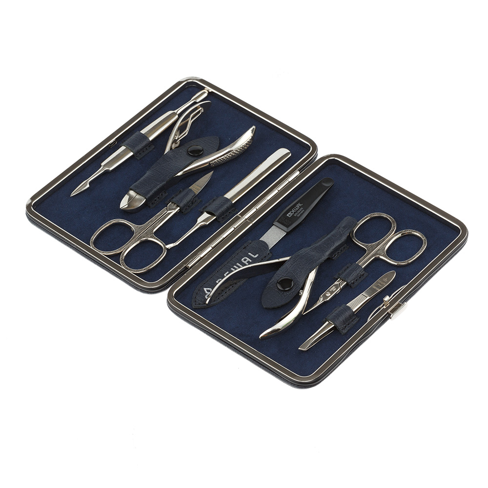 Маникюрный набор 8 предметов DEWAL кусачки педикюрные для ногтей профессиональные с ручной заточкой