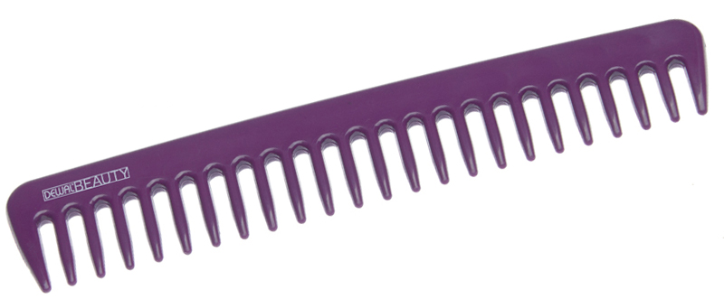 Гребень DEWAL BEAUTY пряжа для вязания мочалок 100% полипропилен 400м 100±10 гр в форме цилиндра фиолетовый