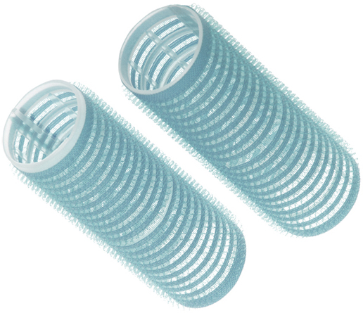 Бигуди-липучки голубые DEWAL BEAUTY бигуди липучки для объема волос и челки revolut бигуди для прикорневого объема 64 мм