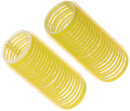 Бигуди-липучки желтые DEWAL BEAUTY короткие бигуди flex синие 170 мм 14 мм