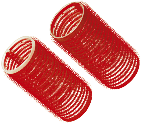 Бигуди-липучки красные DEWAL BEAUTY бигуди липучки для объема волос и челки revolut бигуди для прикорневого объема 64 мм