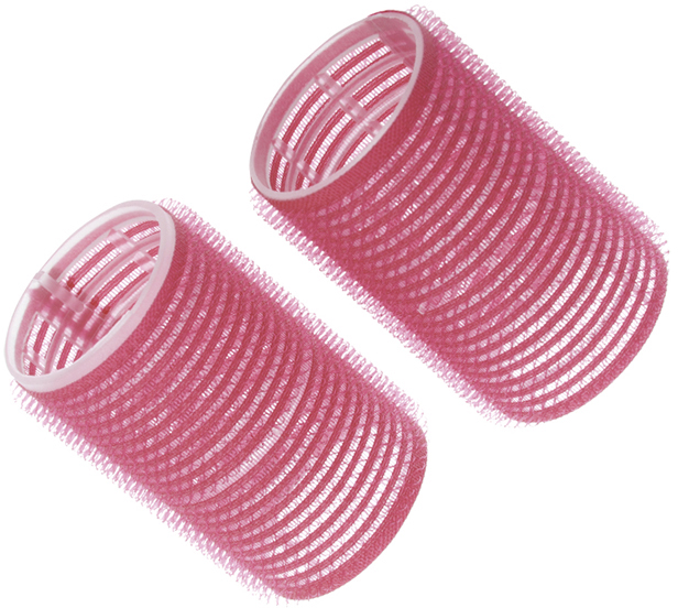 Бигуди-липучки розовые DEWAL BEAUTY короткие бигуди flex синие 170 мм 14 мм