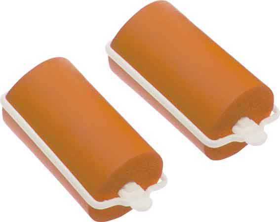 Бигуди резиновые оранжевые DEWAL BEAUTY бигуди резиновые dewal beauty серые d 28 мм x 70 мм 10 шт dbrz28