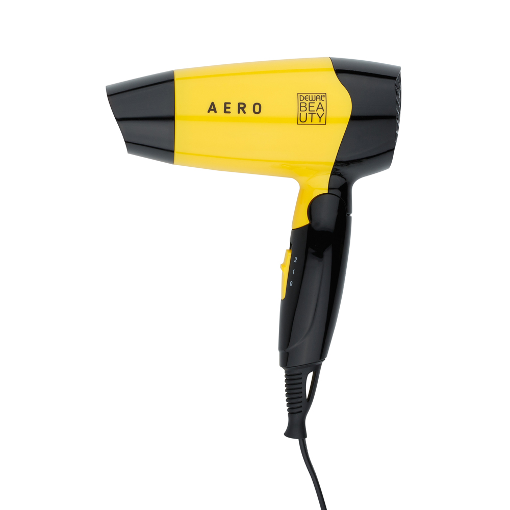 Фен дорожный Aero Yellow DEWAL BEAUTY аппликаторы dewal beauty двухсторонние 2 шт упак ap 02