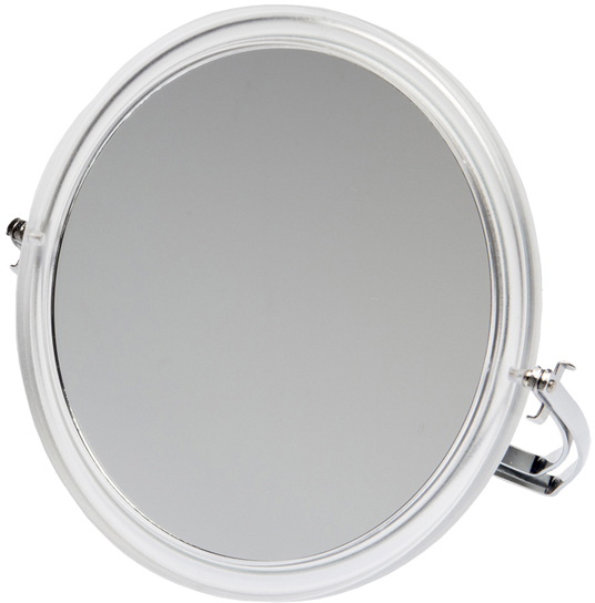 Зеркало настольное в прозрачной оправе DEWAL BEAUTY зеркало настенное в раме 30х90 см