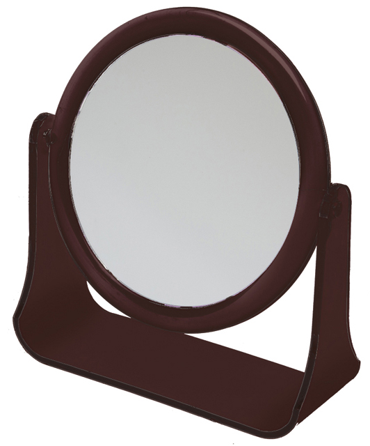 Зеркало настольное в оправе янтарного цвета DEWAL BEAUTY double mirror двойное зеркало